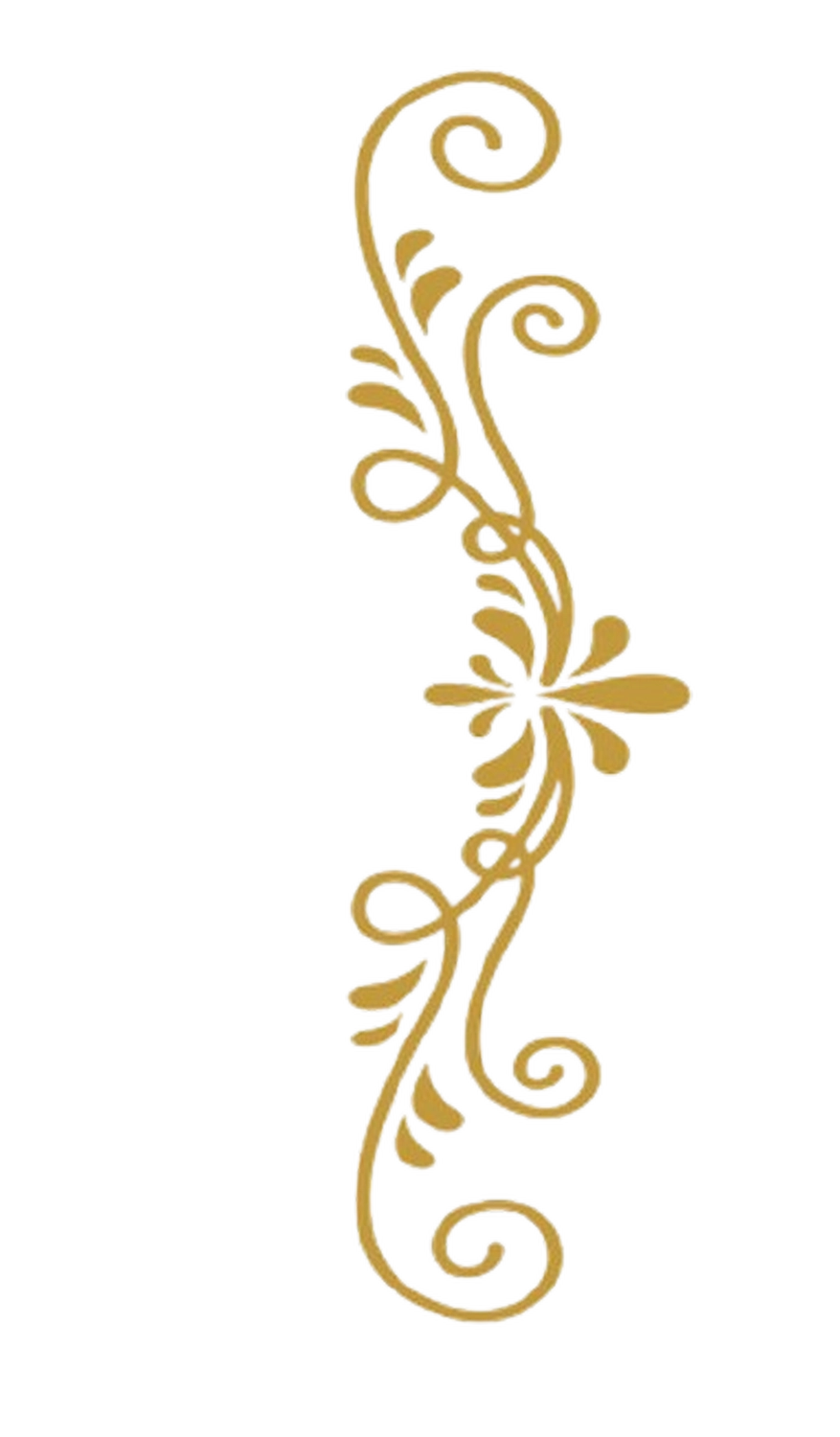 SoJo - Lebensmittelproduktion & Handel - Dies ist ein dekoratives florales Wirbelornament in Gold.
